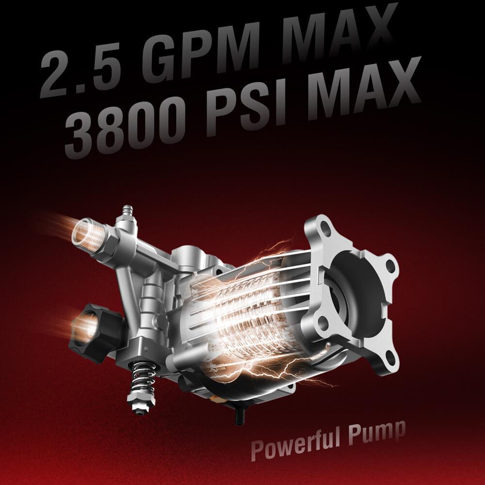 PowerSmart 3800PSI 2.5GPM 212cc Gas Pressure Washer DL1038A