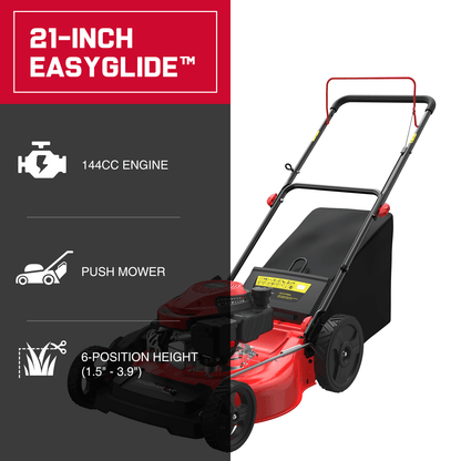 PowerSmart 21" 144cc Gas Push 3-in-1 Lawn Mower DB8621P