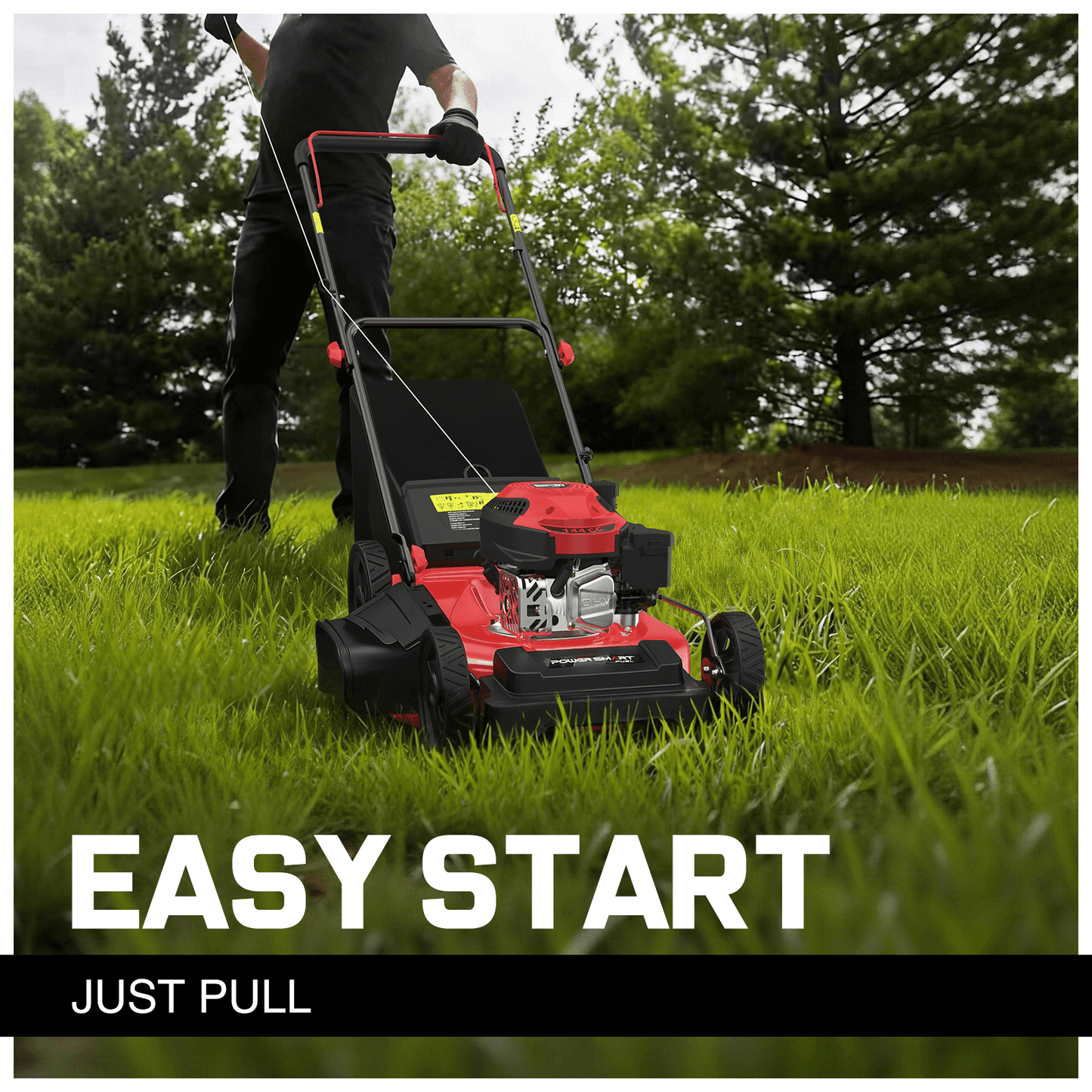 PowerSmart 21" 144cc Gas Push 3-in-1 Lawn Mower DB8621P