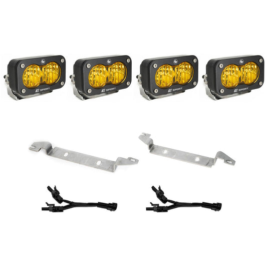 Baja Designs 2025 Toyota 4Runner S2 Sport Fog Pocket Light Kit - Amber 44-8281