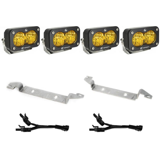 Baja Designs 2022+ Toyota Tundra S2 Sport Fog Pocket Kit - Baja Amber 448081
