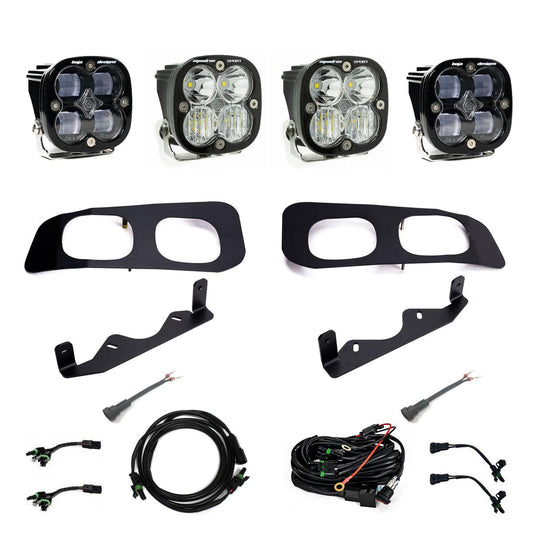 Baja Designs 2023+ Ford F250/F350 Super Duty Squadron SAE/Sport Fog Pocket Kit - Clear Toggle 448225