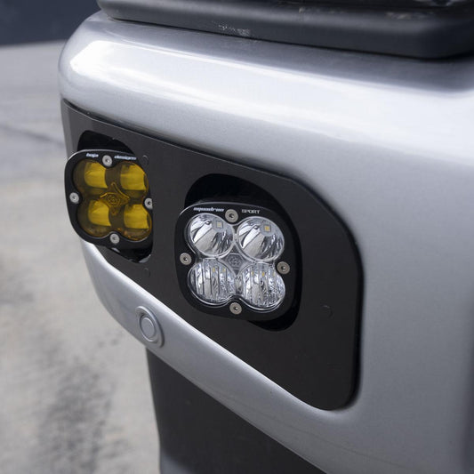 Baja Designs 2023+ Ford F250/F350 Super Duty Squadron SAE/Sport Fog Pocket Kit - Amber Toggle 448226