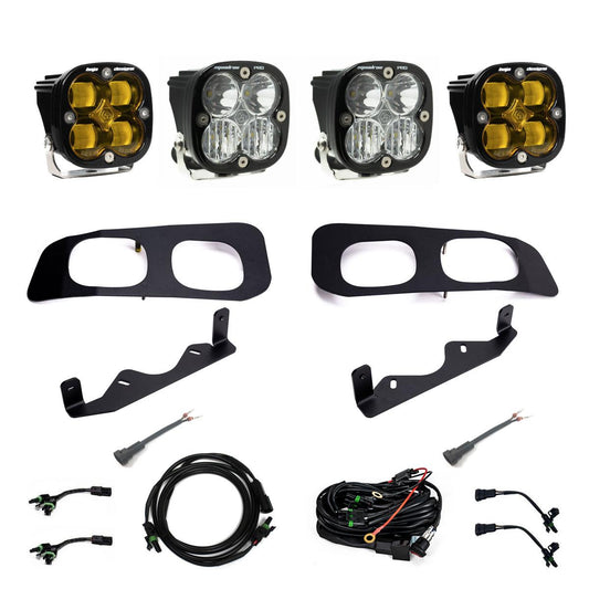 Baja Designs 2023+ Ford F250/F350 Super Duty Squadron SAE/Pro Fog Pocket Kit - Amber Toggle 448228