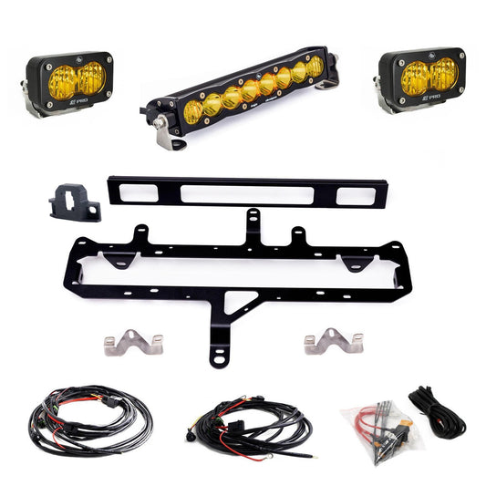 Baja Designs 2024+ Toyota Tacoma S8 10in Light Bar / S2 Pro TRD Pro Grille Conversion Light Kit 448263