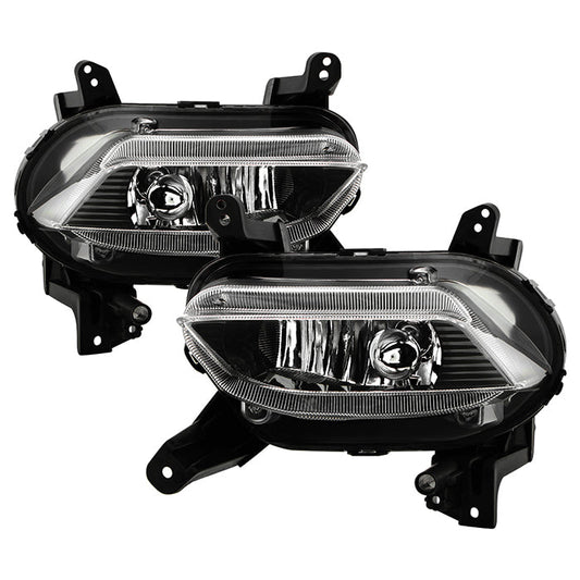 SPYDER 19-20 Hyundai Santa Fe OEM Style Fog Lights w/Switch - Clear (FL-HYSF19-C) 9052286