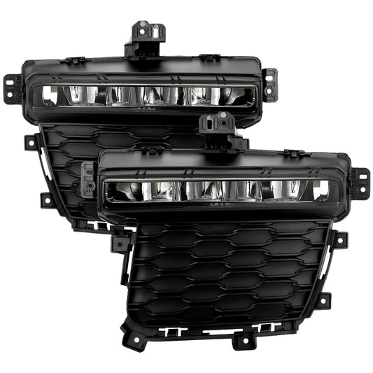 SPYDER 22-24 Jeep Grand Cherokee (3-Row) OEM LED Fog Lights w/Switch - Clear (FL-JGC22-3R-LED-C) 9054365