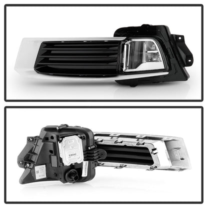 xTune 18-19 Cadillac XTS LED DRL Switch Back w/ Signal Fog Lights w/Cover Chrome