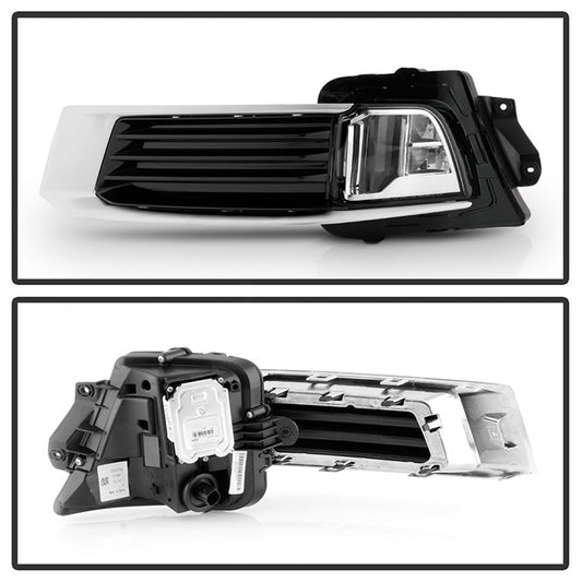 xTune 18-19 Cadillac XTS LED DRL Switch Back w/ Signal Fog Lights w/Cover Chrome