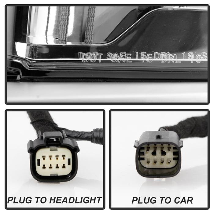 xTune 18-19 Cadillac XTS LED DRL Switch Back w/ Signal Fog Lights w/Cover Chrome
