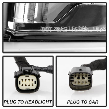 xTune 18-19 Cadillac XTS LED DRL Switch Back w/ Signal Fog Lights w/Cover Chrome
