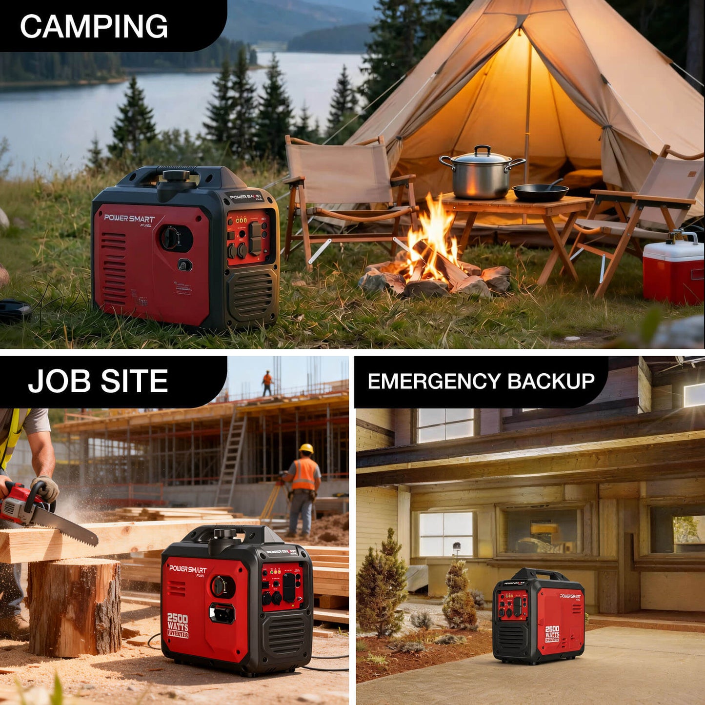 PowerSmart 2500W inverter Gas Generator HB5020