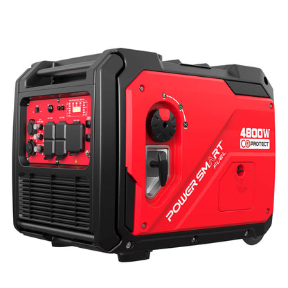 PowerSmart 4800W Inverter Generator w/ Wheels Handle Kit & CO Alert HB5046C