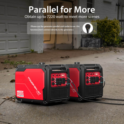 PowerSmart 4800W Inverter Generator w/ Wheels Handle Kit & CO Alert HB5046C