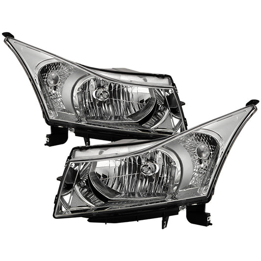 SPYDER xTune 11-12 Chevrolet Cruze OEM Halogen Headlights - Chrome (HD-JH-CCRZ11-C) 9943669