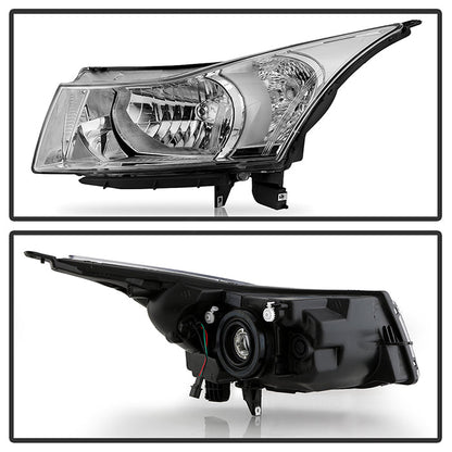 SPYDER xTune 11-12 Chevrolet Cruze OEM Halogen Headlights - Chrome (HD-JH-CCRZ11-C) 9943669