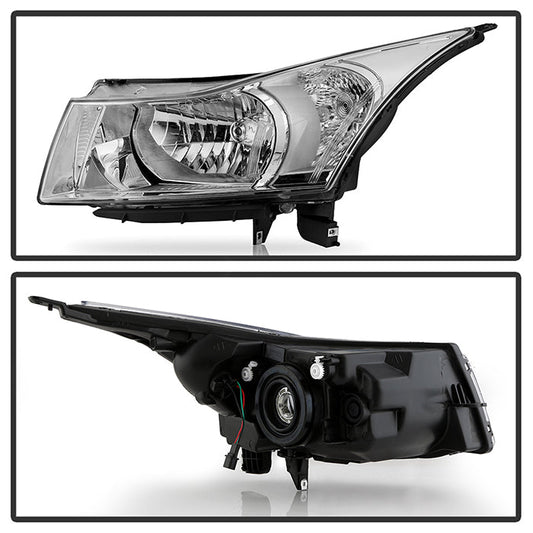 SPYDER xTune 11-12 Chevrolet Cruze OEM Halogen Headlights - Chrome (HD-JH-CCRZ11-C) 9943669