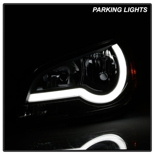 SPYDER Xtune Chevy Malibu 2008-2012 DRl LED Light Bar Headlights - Black (HD-JH-CMA08-LB-BK) 9048692