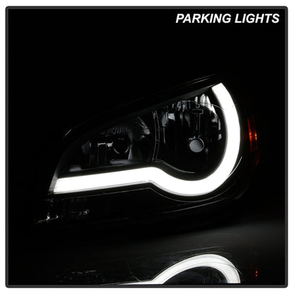 SPYDER Xtune Chevy Malibu 2008-2012 DRl LED Light Bar Headlights - Black (HD-JH-CMA08-LB-BK) 9048692