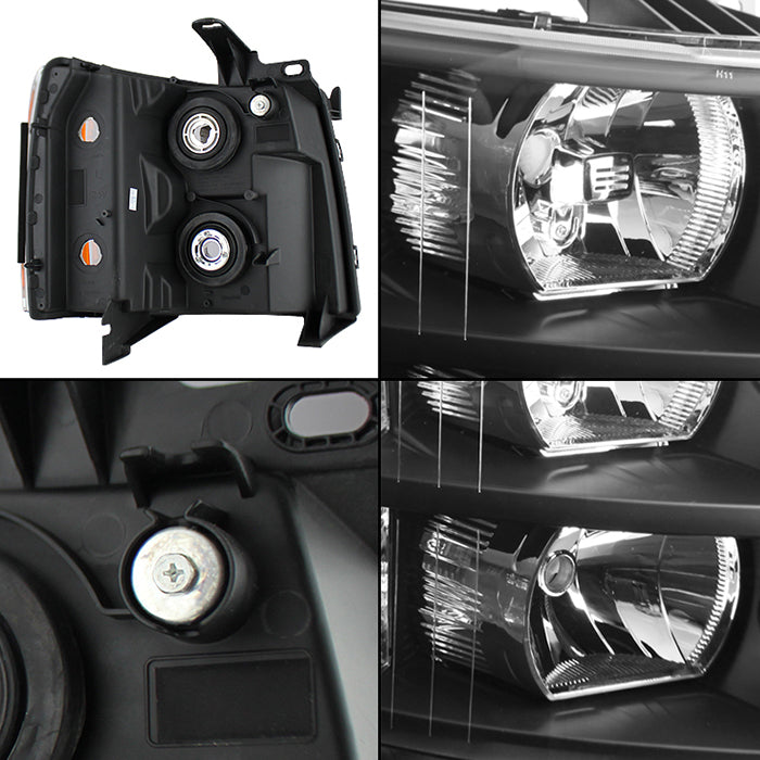 Spyder Xtune Chevy Silverado 07-13 Crystal Headlights Black Hd-Jh-CS07-Am-Bk 5076991