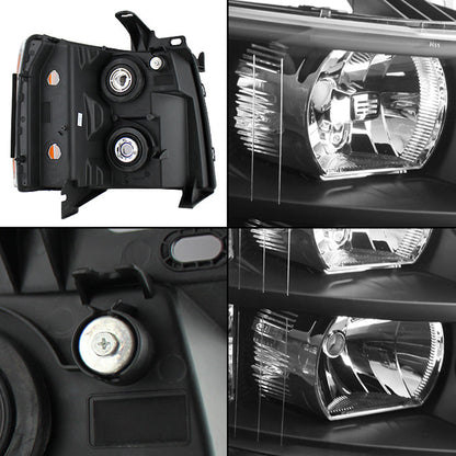 Spyder Xtune Chevy Silverado 07-13 Crystal Headlights Black Hd-Jh-CS07-Am-Bk 5076991