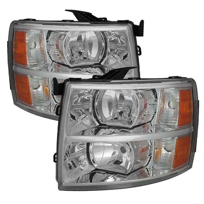 Spyder Xtune Chevy Silverado 07-13 Crystal Headlights Chrome Hd-Jh-CS07-AM-C 5076984
