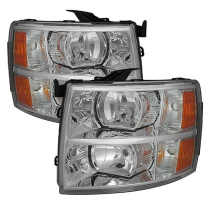 Spyder Xtune Chevy Silverado 07-13 Crystal Headlights Chrome Hd-Jh-CS07-AM-C 5076984