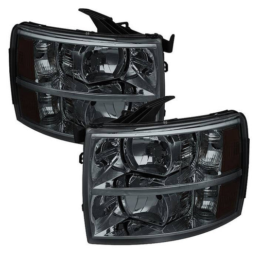 SPYDER Xtune Chevy Silverado 07-13 Crystal Headlights Smoked HD-JH-CS07-AM-SM 5077349