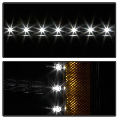 SPYDER xTune 03-06 Chevy Silverado 1500/2500/3500 Headlights LED Bmpr Lights Blk (HD-JH-CSIL03-LED-BK-SET) 9046384