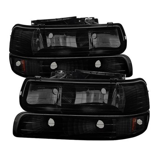 SPYDER Xtune Chevy TahOE 00-06 Amber Crystal Headlights w/ Bumper Lights Black Smoke HD-JH-CSIL99-SET-BSM 9030246