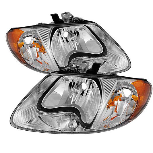 SPYDER Xtune Chrysler Voyager & Grand Voyager 01-03 Crystal Headlights Chrome HD-JH-DCA01-AM-C 9024894
