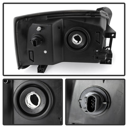 SPYDER Xtune Dodge Dakota 05-07 Crystal Headlights Black HD-JH-DDAK05-AM-BK 9025327