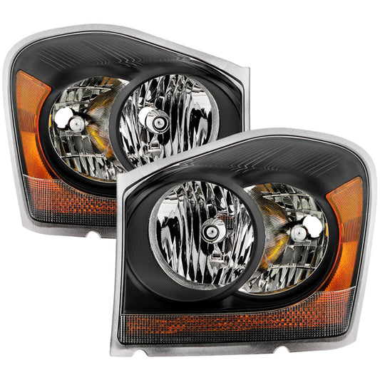 SPYDER Xtune Dodge Durango 04-05 OEM Headlamps Black HD-JH-DDU04-AM-BK 9027291