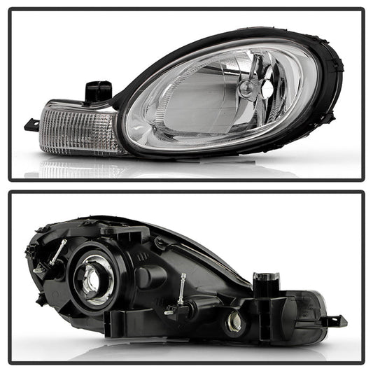 SPYDER 00-02 Dodge Neon  OEM Style Headlights w/ Signal Lights - Set - Chrome (HD-JH-DN00-C) 9054723