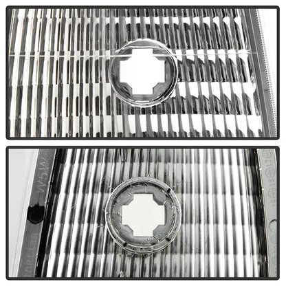 SPYDER Xtune Ford F150/Bronco 92-96 Headlights w/Corner Bumper 6pcs Amber- Chrome HD-JH-FB92-SET-AM-C 5073150