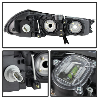 SPYDER Xtune Ford Contour 98-00 Crystal Headlights Chrome HD-JH-FCON98-C 9025396