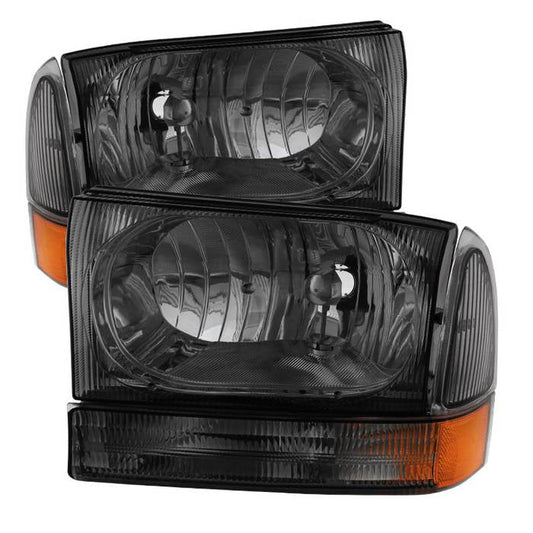 SPYDER Xtune Ford F250/350/450 Superduty 99-04 Crystal Headlights w/ Bumper Lights HD-JH-FF25099-AM-SM 9025426