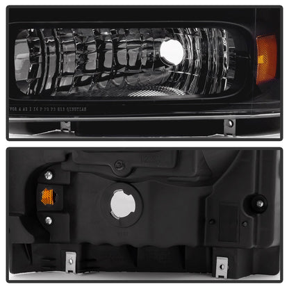 SPYDER Xtune Ford F250 F350 F450 Superduty Excursion 99-04 Headlights Black HD-JH-FF25099-HA-BK 9032998
