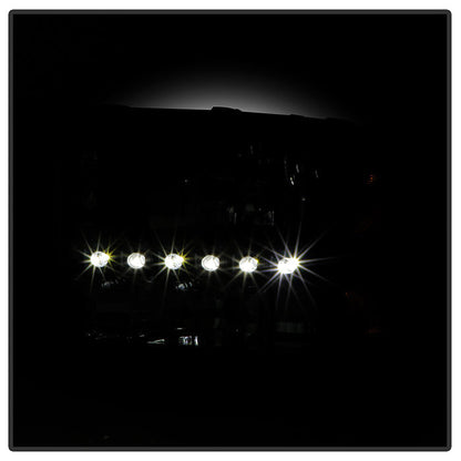 SPYDER Xtune Ford F250 F350 Super Duty 99-04 1Pc Headlights w/ LED Black HD-JH-FF25099-LED-BK 9026164