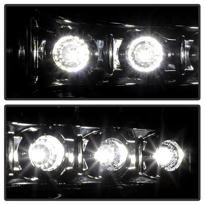 SPYDER Xtune Ford F250 F350 Super Duty 99-04 1Pc Headlights w/ LED Chrome HD-JH-FF25099-LED-C 9026171