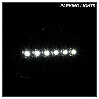 SPYDER Xtune Ford F250 F350 Super Duty 99-04 1Pc Headlights w/ LED Chrome HD-JH-FF25099-LED-C 9026171