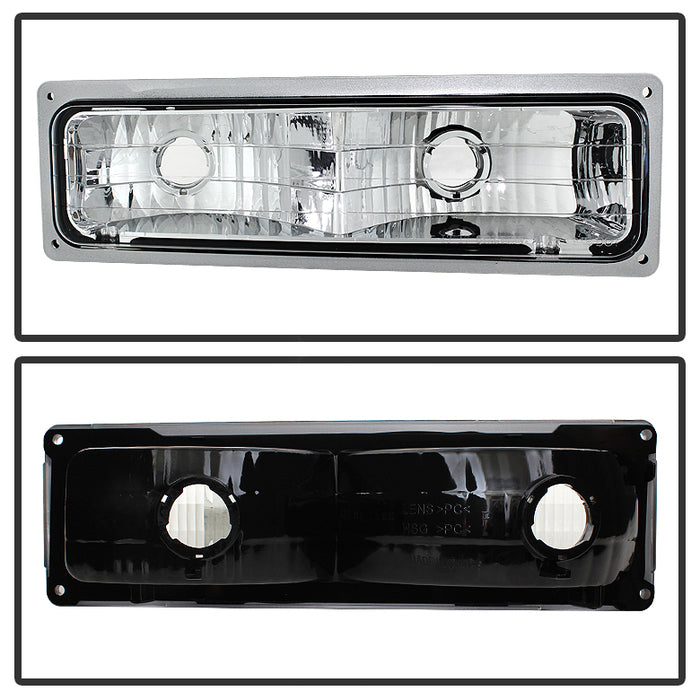 Spyder Xtune GMC Yukon 94-99 Headlights w/ Corner & Parking Lights 8pcs Sets -Chrome