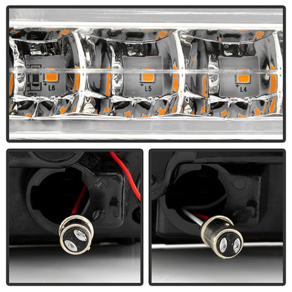 SPYDER Xtune GMC Yukon 92-93 Crystal Headlights w/ Corner & LED Bumper Chrome HD-JH-GMCCK88-LED-AM-C-SET 5073549