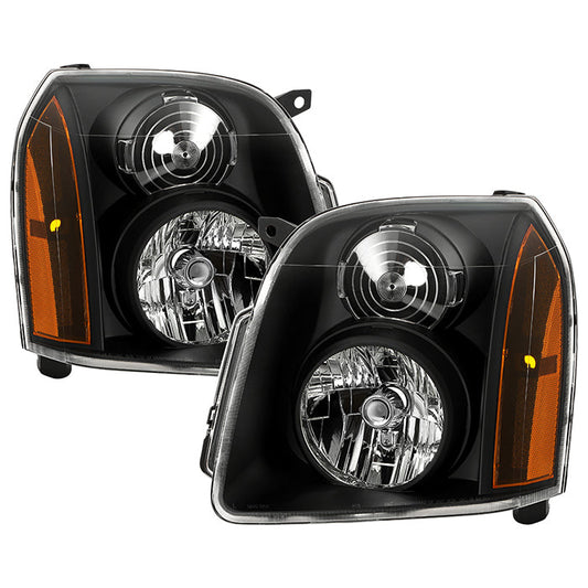 SPYDER Xtune GMC Yukon/Yukon Xl 07-14 Crystal Headlights Black HD-JH-GMCY07-AM-BK 9027352