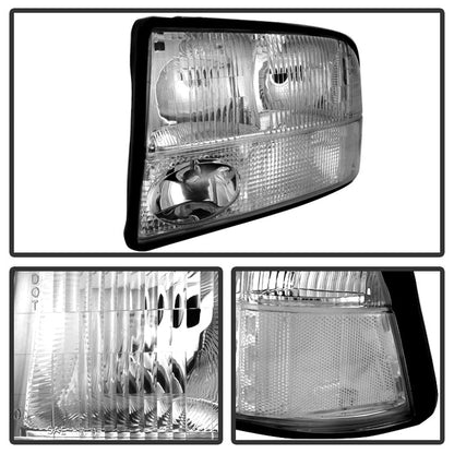 Spyder Xtune Oldsmobile Bravada 98-01 Crystal Headlights Chrome Hd-Jh-GS1598-AM-C 9025488