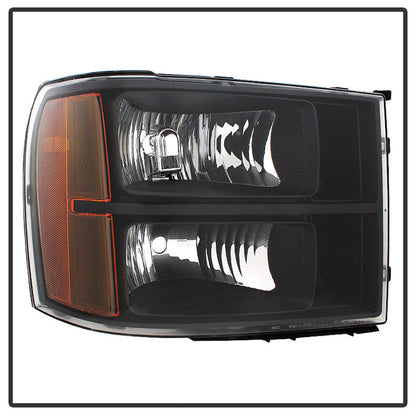 Spyder Xtune GMC Sierra 07-13 Crystal Headlights Black Hd-Jh-GSIE07-Am-Bk 9034749