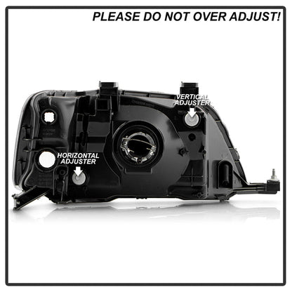 SPYDER 97-01 Honda CR-V Halogen OEM Style Headlight - Set - Black (HD-JH-HCRV97-BK) 9054747