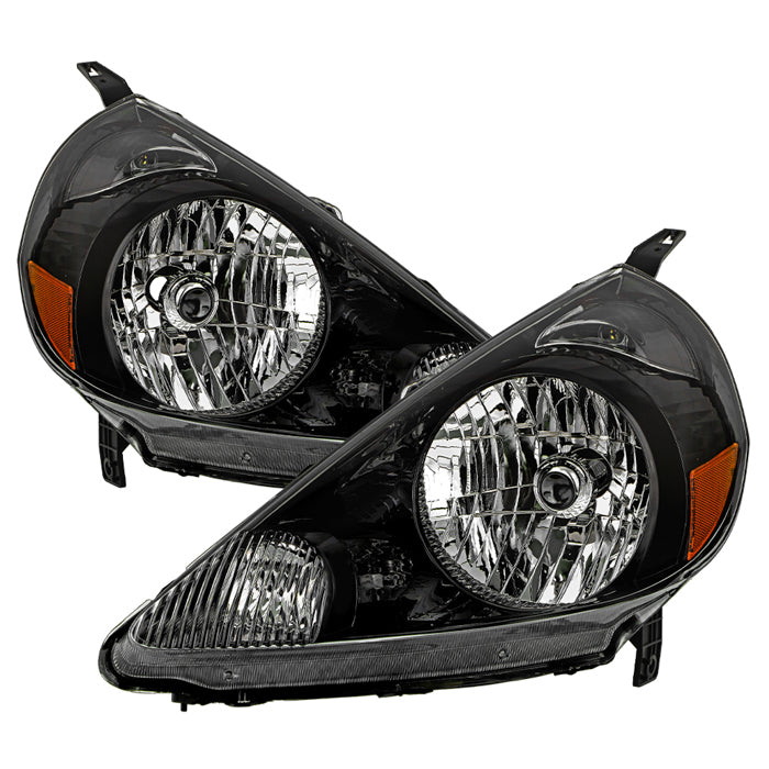 SPYDER 07-08 Honda Fit Halogen OE Headlights - Black (HD-JH-HFIT07-OE-BK-SET) 9958533