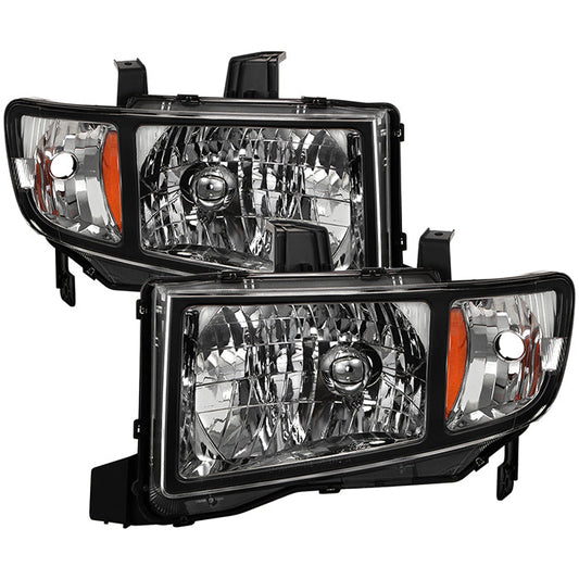 SPYDER Xtune Honda Ridgeline 06-13 Crystal Headlights Black HD-JH-HRID06-AM-BK 9025495