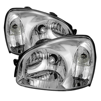 SPYDER Xtune Hyundai Santa Fe 2003-2006 Crystal Headlights Chrome HD-JH-HYSA03-C 9024832